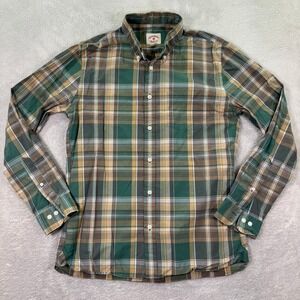 Brooks Brothers Red Fleece Mens Medium Plaid‎ Button Down Long Sleeve Shirt EUC